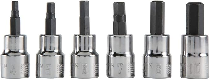 CRAFTSMAN Hex Bit Socket Set, 3/8" Drive, Metric, 6-Piece (CMMT34448)