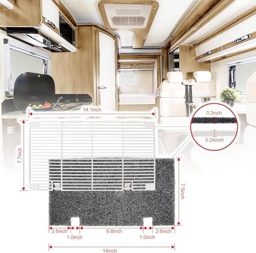 RV A/C Ducted Air Grille Replacement for Dometic 3104928.019 and Duo-Therm RV Air Conditioner Grille (Pack of 2)