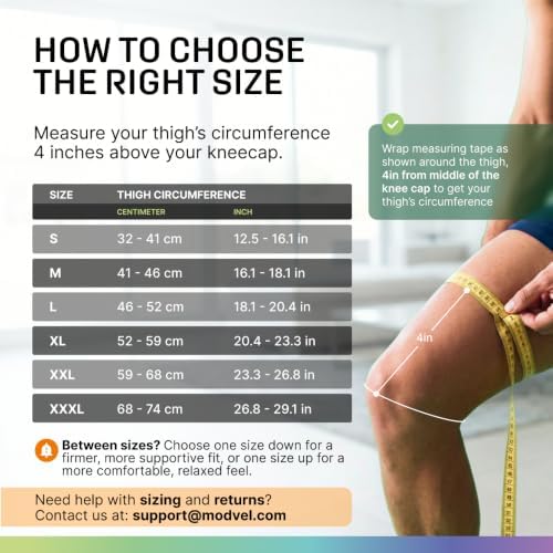 Modvel Compression Knee Brace for Women & Men - 2 Pack Knee Brace for Women Running Knee Pain, Knee Support Compression Sleeve, Workout Sports Knee Braces for Meniscus Tear ACL & Arthritis Pain Relief