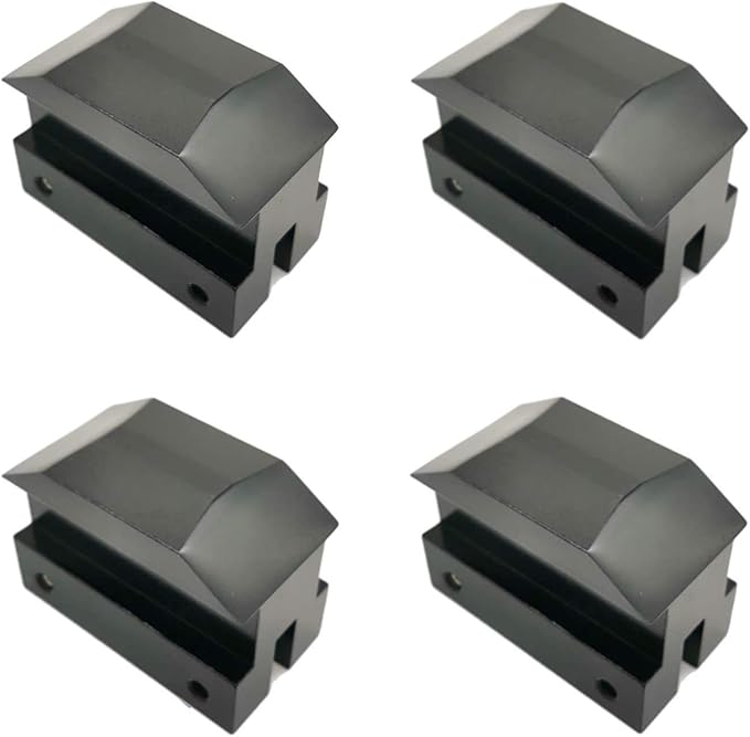 Jack Lift Pad Anodized Aluminum for 6th Gen Chevrolet Camaro Except Convertable, 4 Pieces Black Jacking Lifting Pad