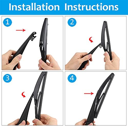 X AUTOHAUX Rear Windshield Wiper Blade Arm Set for Lexus CT200h 11-17
