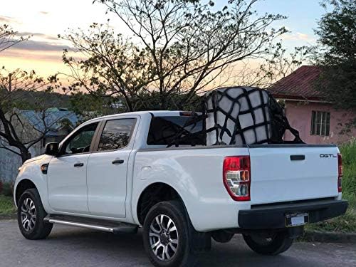 Surmountway Cargo Net for Pickup Truck Bed(42" x 50"), Truck Bed Cargo Net with Capacity 1100LBS, Heavy Duty Cargo Nets with Adjustable Cam Buckles & S-Hooks, Truck Cargo Net for Trailer Trucks