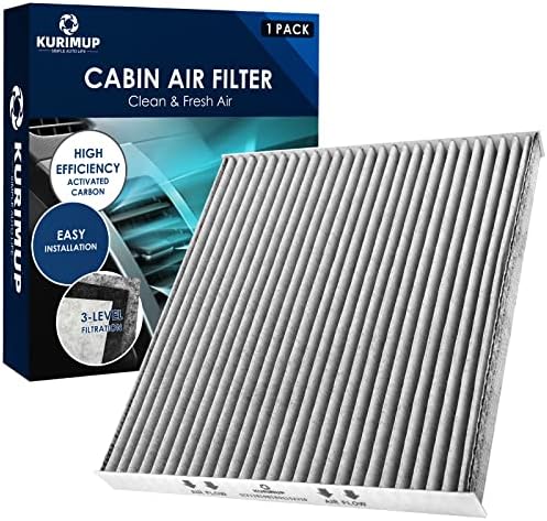 KURIMUP Premium Cabin Air Filter with Activated Carbon,Replacement for CF11819(CP819), Fit for Hyundai Sonata/Azera/Santa Fe, Kia Cadenza/Optima/Sedona, GMC Terrain, Chevrolet Equinox