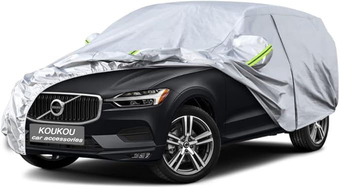 Koukou 6 Layers Car Cover Custom Fit Volvo XC60 from 2008 to 2025, Waterproof All Weather for Automobiles, Sun Rain Dust Snow Protection. (Ships from US Warehouse, Arrive Within 3-7 Days)