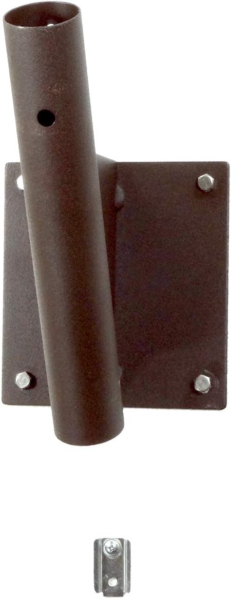 HydroMist Oscillating Wall Mounted Outdoor-Rated Fan, 3-Speed Cord Control, Hard Resin Mold-Resistant Fan Blade with Mounting Bracket and Black Vinyl Cover, Very Quiet Running, 18”, Dark Brown