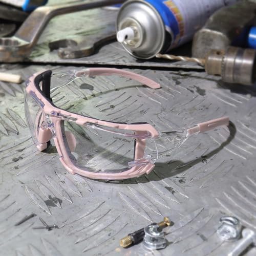 UKNOW Safety Glasses - Anti Fog Wraparound Lenses - Removable Foam Gasket - ANSI Z87.1 Protective Eyewear - Impact Resistant