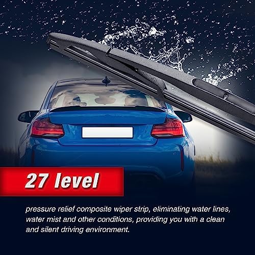 12" Rear Wiper Blade Replacement for Ford Escape 2012-2008 Flex 2019-2009 Jeep Wrangler 2017-2007 Chevy Tahoe 2014-2007 Enclave 2017-2008 Yukon/Escalade 14-07 Back Windshield Wiper Blade 12-E