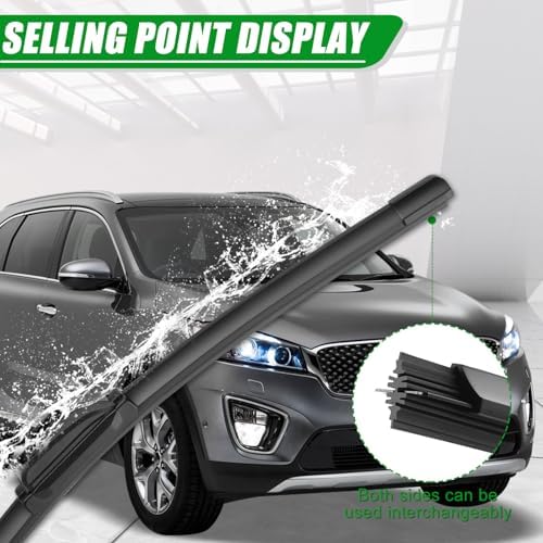 Windshield Wiper Blades compatible with 10-19 Kia Soul/11-15 Kia Sorento