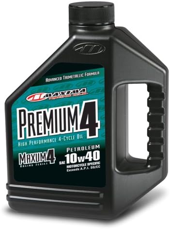 Maxima Racing Oils 349128-3PK Premium4 10w40 Motorcycle Engine Oil 1G Bottle, 3-Pack