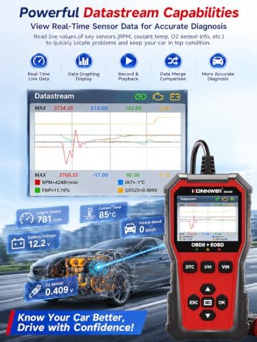 KONNWEI KW340 Upgraded OBD2 Scanner Diagnostic Tool, for Check Engine Light