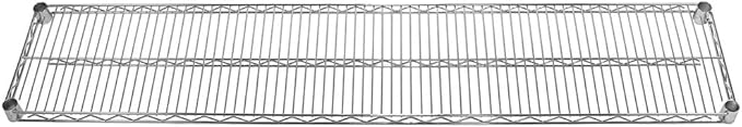 Shelving Inc. 12" d x 60" w Chrome Wire Shelving with 2 Tier Shelves, Weight Capacity 800lbs Per Shelf