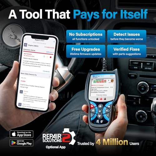 BLCKTEC 440 Bluetooth OBD2 Scanner Diagnostic Tool - Car Code Reader and Scanner for Car - Comes with Live Data - Battery/Charging System Test - Works for All OBD Compliant Cars 1996 & Newer