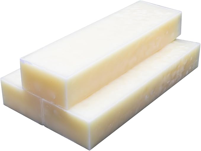 Blended Waxes, Inc. Microcrystalline Wax Block, Sculpting & Casting Wax, Ideal for Candle Making and Everyday Use, 1lb, Pack of 3