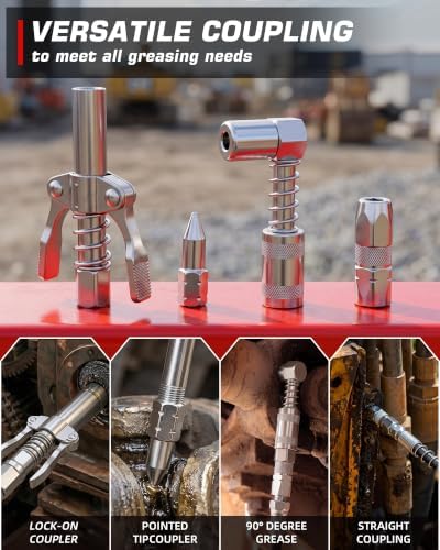 Cordless Grease Gun Compatible with Mil-wau-kee18V Battery, 2-in-1 Design