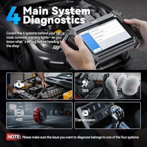 XTOOL D5S OBD2 Scanner, 16 Resets, Engine ABS SRS Transmission Scan Tool