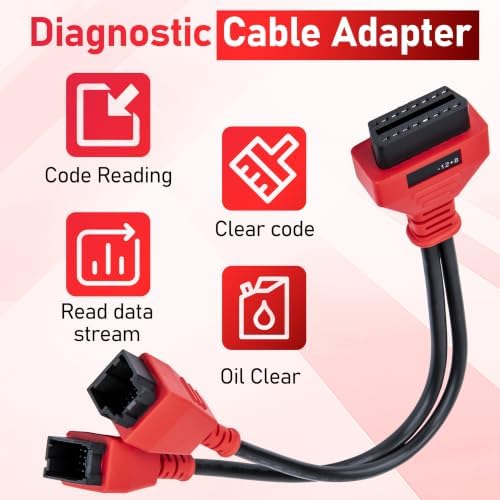 ecocstm 12+8 Pin Connector to OBD2 Adapter, Secutiry Gateway Bypass Cable