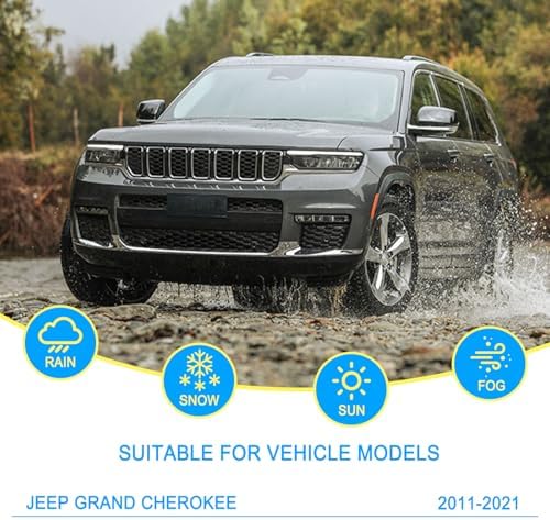 CJPPPZIW® Windshield Wipers-22 Inch+21 Inch+11 Inch Replacement for 2014 2015 2016 2017 2018 2019 2020 2021 Jeep Grand Cherokee OEM Quality Premium All-Season Front Rear Wiper Blades (Pack of 3)