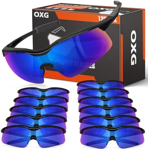 OXG 12 Pack Safety Glasses, ANSI Z87.1 Protective Eyewear for Men Women