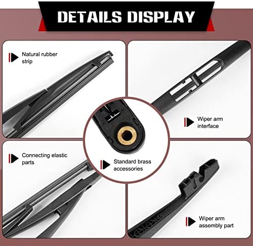 OTUAYAUTO Rear Windshield Wiper Arm Blade Set - Replacement for Honda Pilot 2016-2023 OE Factory Accessories