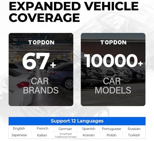 TOPDON AD500 OBD2 Scanner Car Diagnostic Tool, Engine ABS SRS Transmission