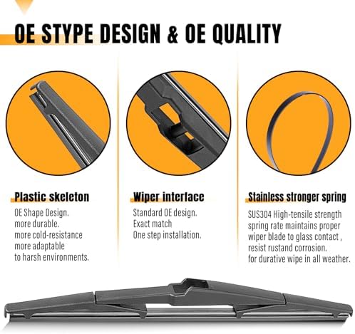 AUTOBOO 14" Rear Wiper Blade Replacement for Jeep Cherokee Mazda CX5