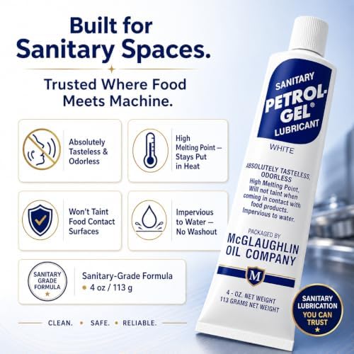 Petrol-Gel NSF H1 Food Safe Lubricant-White Grease for O-Rings & Valves 4oz