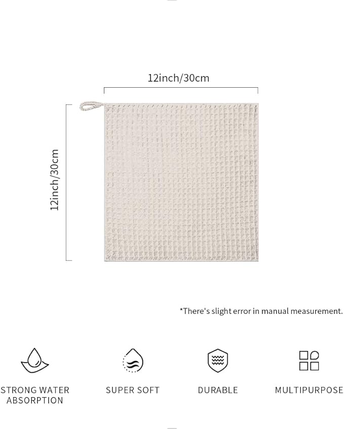 Barista Micro Cloth 4 Pack - watchget Microfiber Barista Cleaning Towels Coffee Cleaning Accessories for Espresso Machine, Steam Wand, Countertop, Khaki(12"x12")