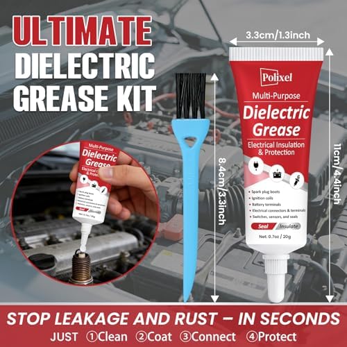 Dielectric Grease & Electrical Insulator High Temperature & Waterproof Insulating Lubricant for Spark Plugs, Battery Terminals, Sensors, Prevent Voltage Leakage & Short Circuits