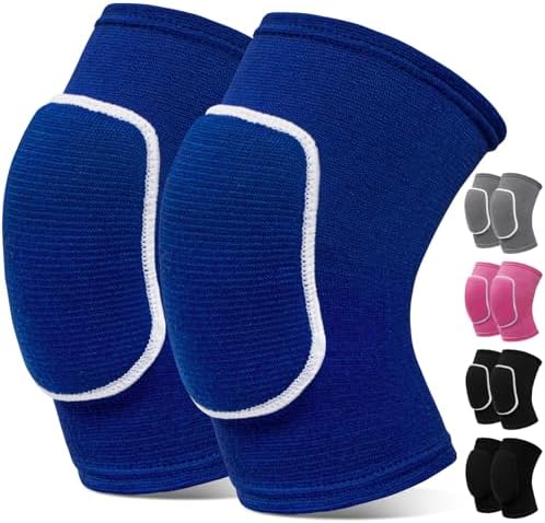 Volleyball Knee Pads,Knee Pads for Women,Men,Kids,Girls,Knee Brace for Basketball Volleyball Football Dance Yoga Tennis Running Cycling Workout Climbing (Blue, Small)