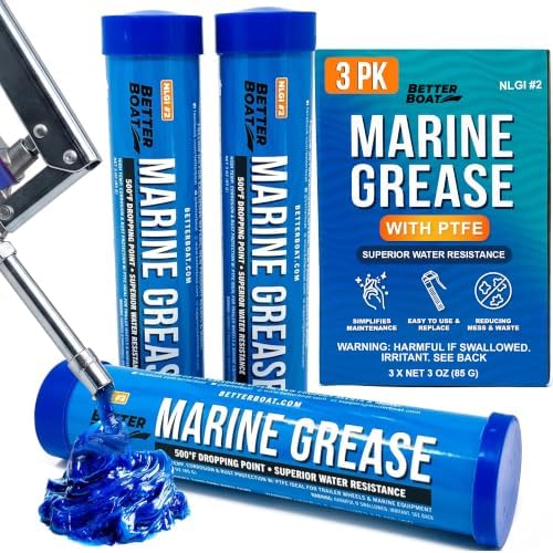 3PK Mini Marine Grease Tube, 3 Oz Cartridge, Waterproof High Temp