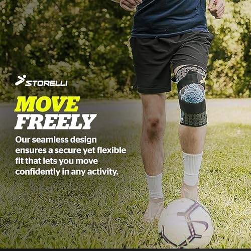 Storelli Knee Sleeve, Compression Knee Brace, Zero-Slip Silicone Band, Customizable Fit, Performance Support and Recovery, Superior Breathability