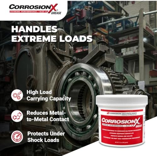 CorrosionX Grease, Calcium Sulfonate Complex Grease, 12oz Tub