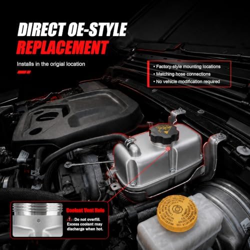 One-Piece Cast Aluminum Coolant Reservoir Expansion Tank for Jeep