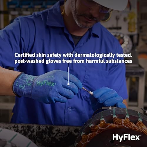 Ansell HyFlex Multi-Purpose Touchscreen Work Gloves with Aerofit Precision Comfort Technology