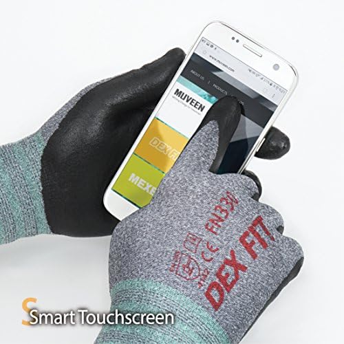 DEX FIT Nitrile Work Gloves FN330, 3D Comfort Fit, Touchscreen Grip Gloves for Warehouse, Construction, Package Handling, Delivery & General Work, Men & Women, Pink, XL, 12 Pairs