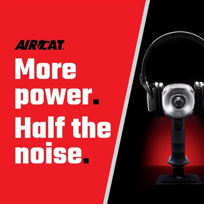 AIRCAT Pneumatic Tools 1076-XL 3/8-Inch NITROCAT Composite Compact Impact Wrench : Low Weight Power Impact Wrench : Tool for Automotive Improvement & Maintenance