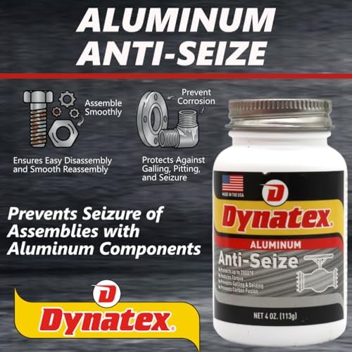 Dynatex Aluminum Anti-Seize 4 oz Can - General Purpose, Prevents Galling Seizing Corrosion, High Heat & Pressure Resistant, Aluminum & Graphite (Single)
