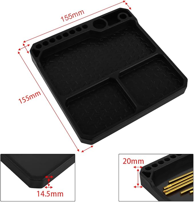 Silicone Tool Tray, Parts Tray Organizer with Tool Stand