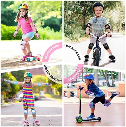 BOSONER Kids/Youth Knee Pad Elbow Pads for Roller Skates Cycling BMX Bike Skateboard Inline Rollerblading, Skating Skatings Scooter Riding Sports