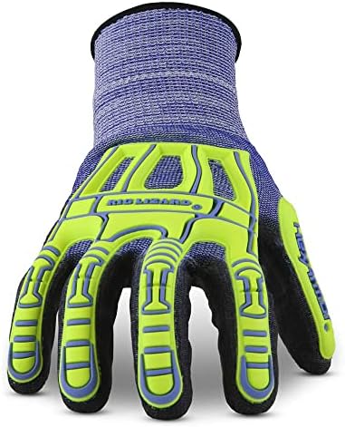 HexArmor Cut-Resistant Impact Protection PU Palm Work Gloves | Rig Lizard® Series 2095 | Medium