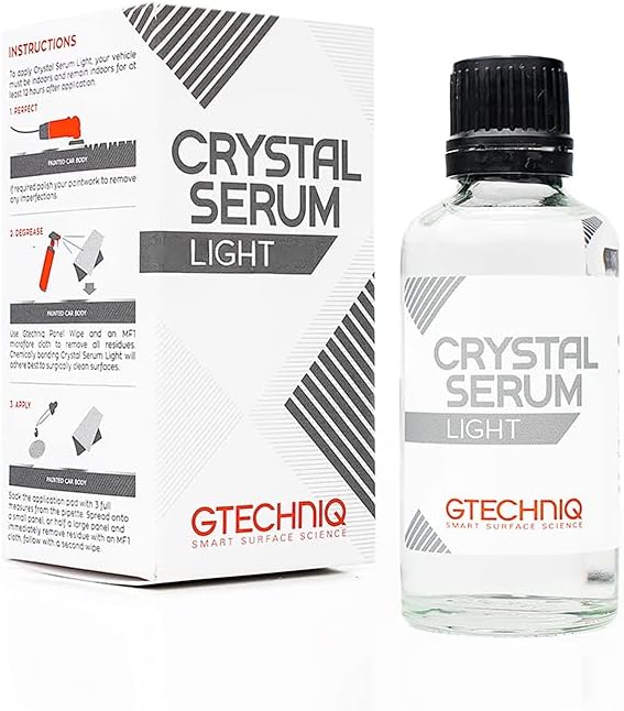 The Rag Company Gtechniq - EXOv5 & Crystal Serum Light Bundle - 30ml - Ceramic Coating Paint Protection Add Gloss, Resist Swirls, Repel Dirt & Contaminants - Ultra-Durable High Gloss
