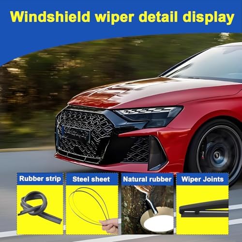 12 Inch Rear Wiper Blade for 2013-2018 Ford C-Max/2002-2005 Honda Civic Windshield Wiper Blade Set (Set of 2)