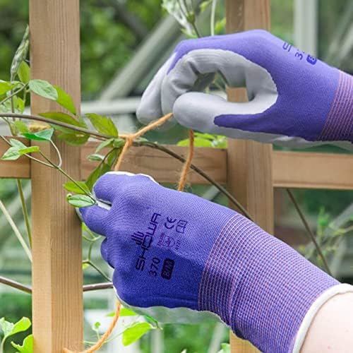 SHOWA Atlas 370B Professional Nitrile Work Gloves,for Landscaping, Gardening & Assembly, General Purpose Gloves