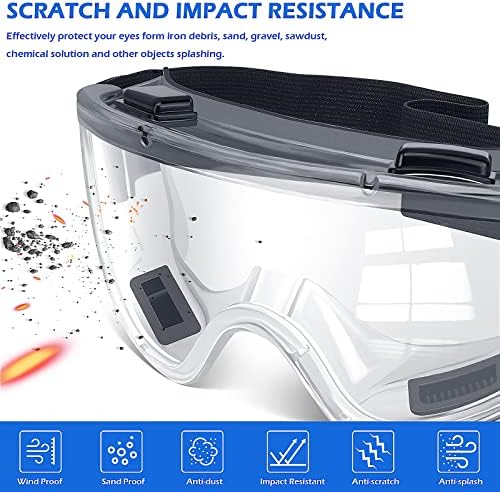 OXG Safety Goggles ANSI Z87.1 Glasses, Anti-Fog Protective Safety Glasses Lab Goggles Men Women Eye Protection Goggles