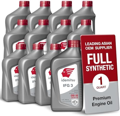 Idemitsu IFG3 0W-16 SP/GF-7B Full Synthetic Motor Oil – 1 Qt, Case of 12
