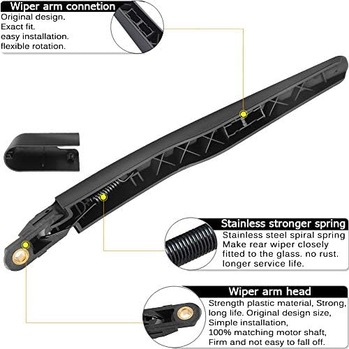 Rear Wiper Arm Blade Replacement for Ford Explorer Escape Lincoln MKX
