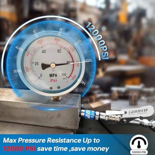 0.53" Grease Gun Coupler, Strong Locking & Quick Release Grease Gun Tips