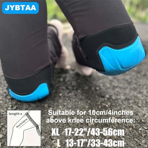 Knee Pads for Men Women, Adjustable Flexible Knee Padding, Blue L (1 Pair)