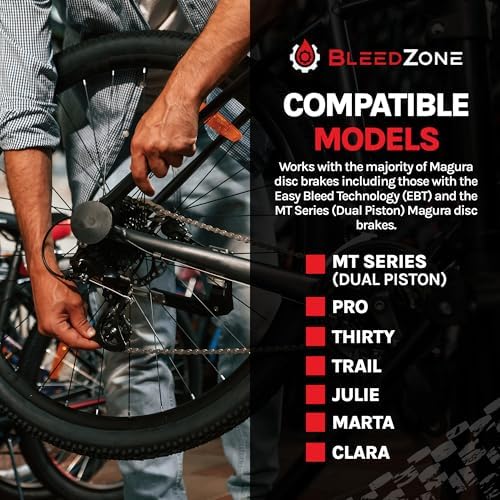 BleedZone Mineral Oil for Bike Brakes Compatible with Magura, 60ml Fluid