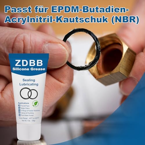 ZDBB Plumbers O Rings Silicon Grease Tube for Pool Lube Pumps & Filters Rubber Seals Faucet Valve Silicone Grease Lubricant Spa O Ring Lubricant,1 oz 3-Pack